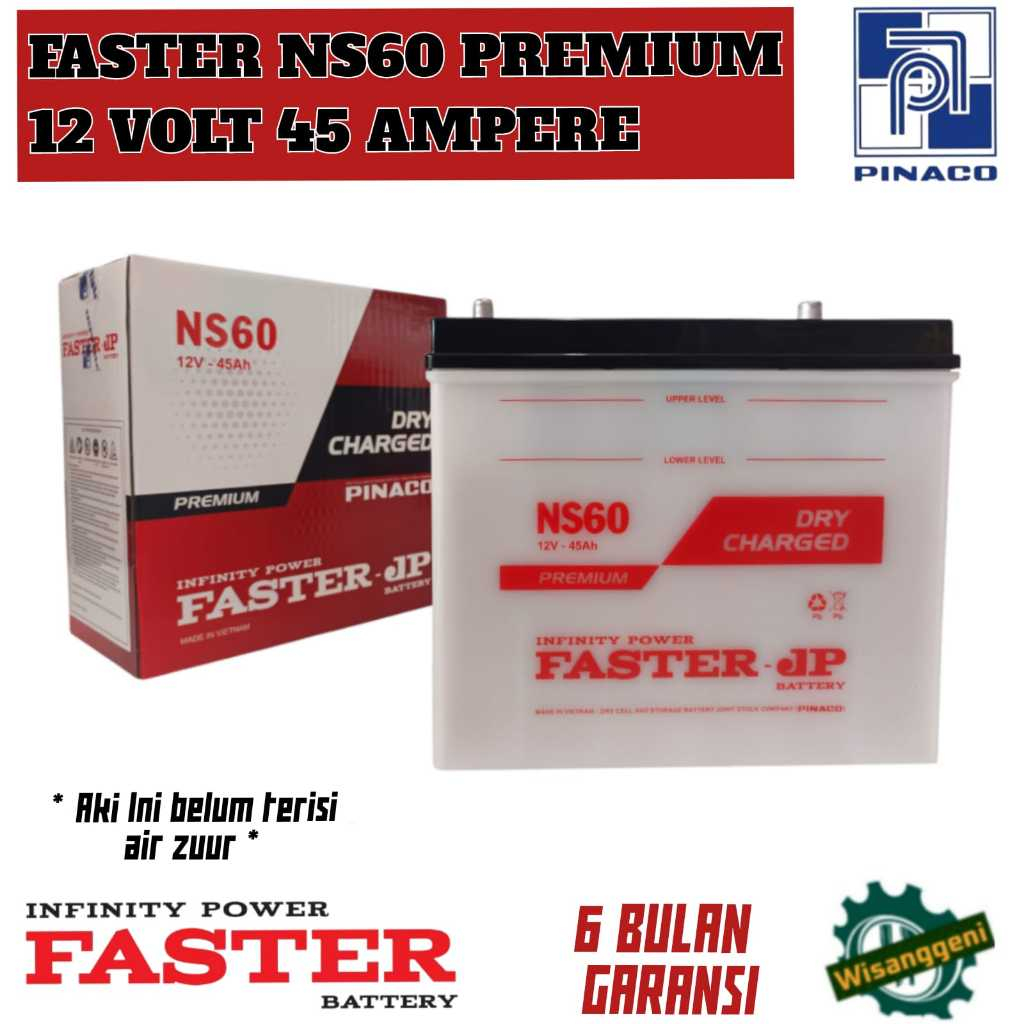 Aki Mobil Avanza/Terios/Rush/Taruna/Xenia/Katana/Escudo/APV FASTER JP NS60 PREMIUM 45 Ampere