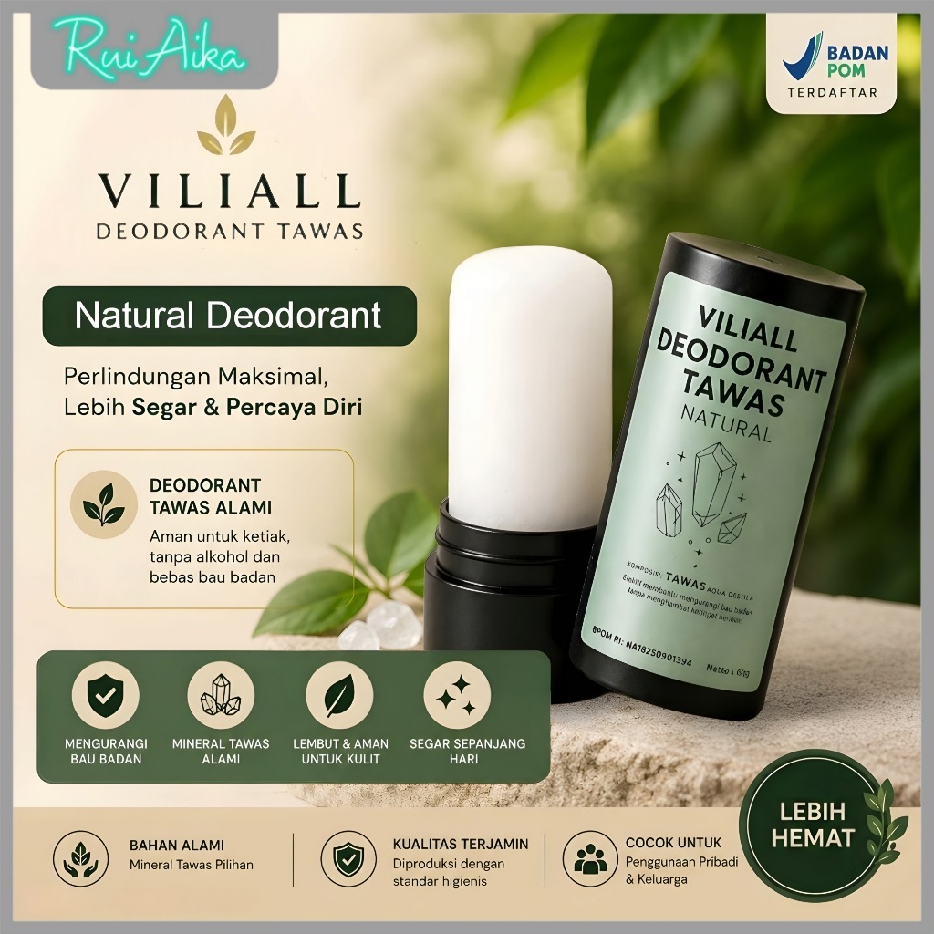 Deodorant Tawas Viliall Original Bpom Natural Batu Deodorant Tawas