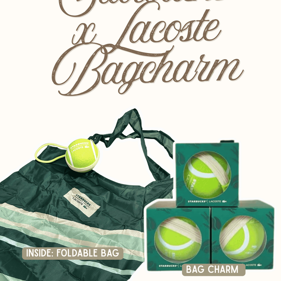 Starbucks Sbucks Lacoste Bagcharm Tennis Foldable Bag