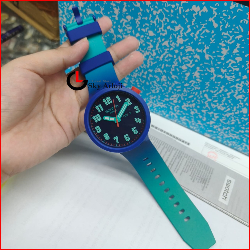 SWATCH SB01N700 Big Bold Jam Tangan Unisex Analog Original