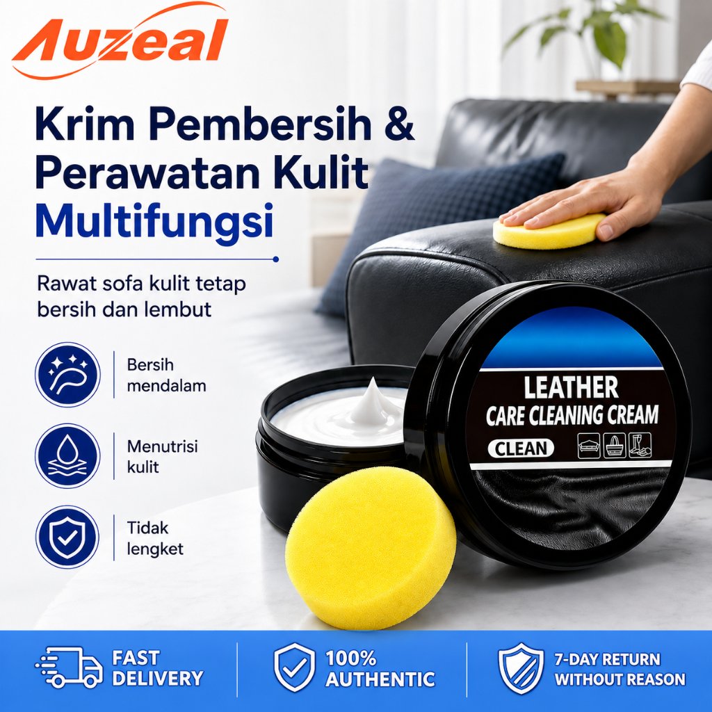 Auzeal Pasta pembersih multifungsi kulit interior mobil untuk perawatan kulit lilin sepatu dan tas k
