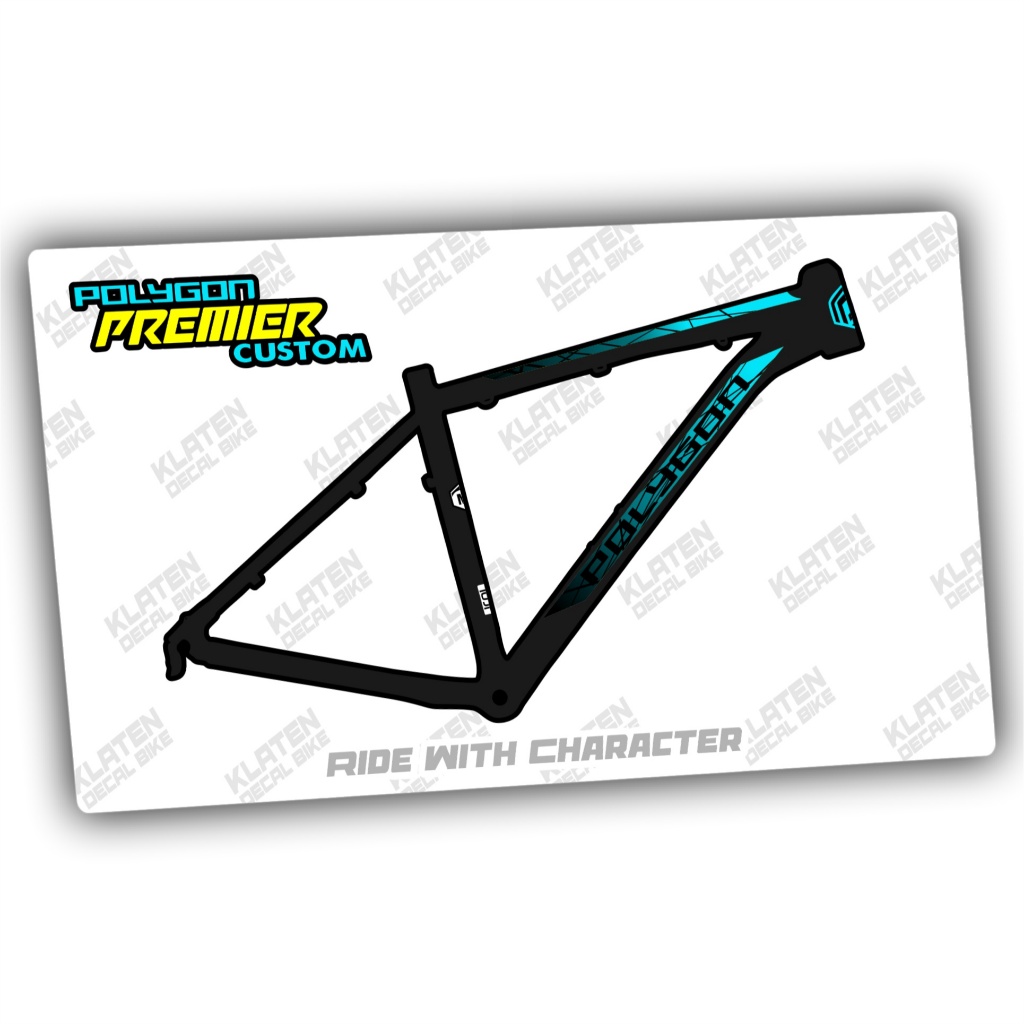 decal frame polygon premier custom klax industries stiker sepeda