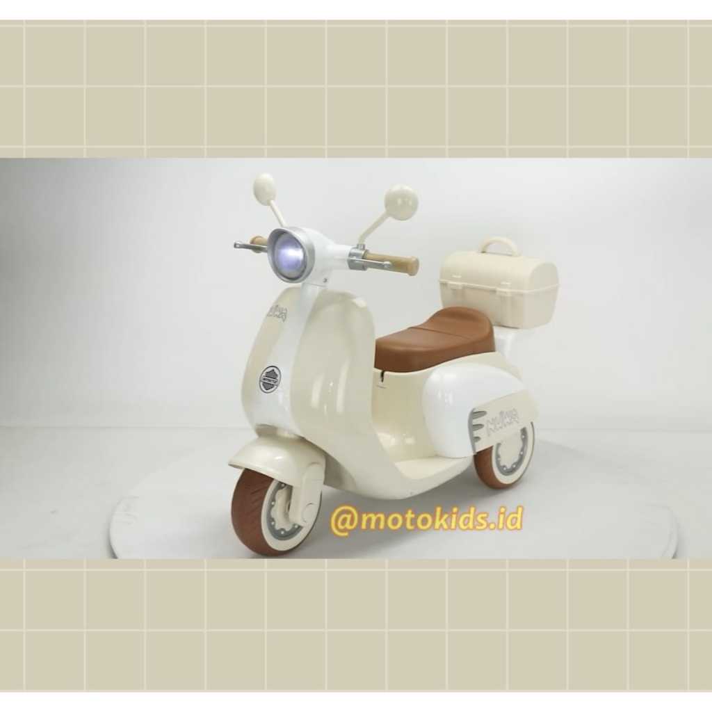 MAINAN MOTOR AKI ANAK VESPA PIAGIO PMB NW 201 NW 113 M288 M399 M788 MOTOKIDS NEW EDITION Bisa Instan
