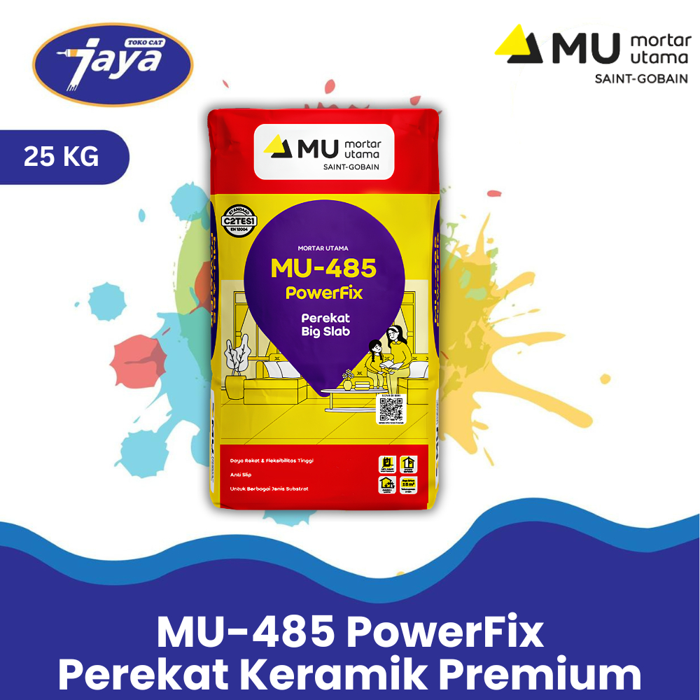 MU 485 Perekat Big Slab MU-485 PowerFix 25 Kg 25Kg Fleksibel