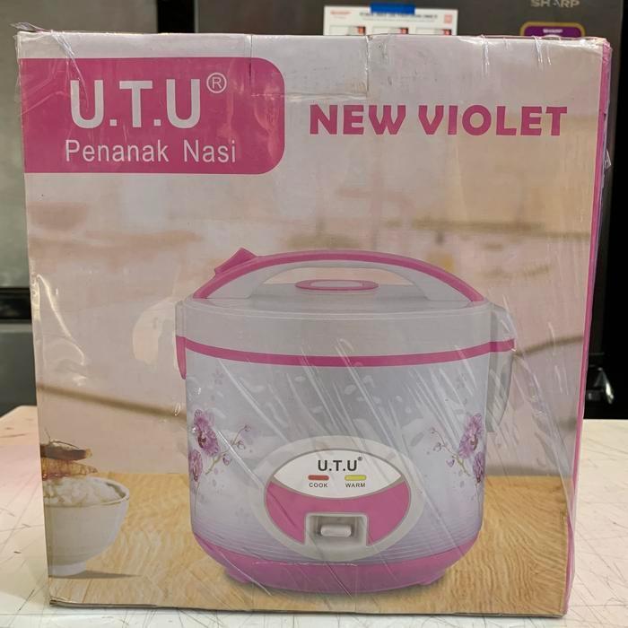 UTU Rice Cooker Mini 1 Liter URC-5102M-L1 Magic Com Penanak Nasi New Violet Original