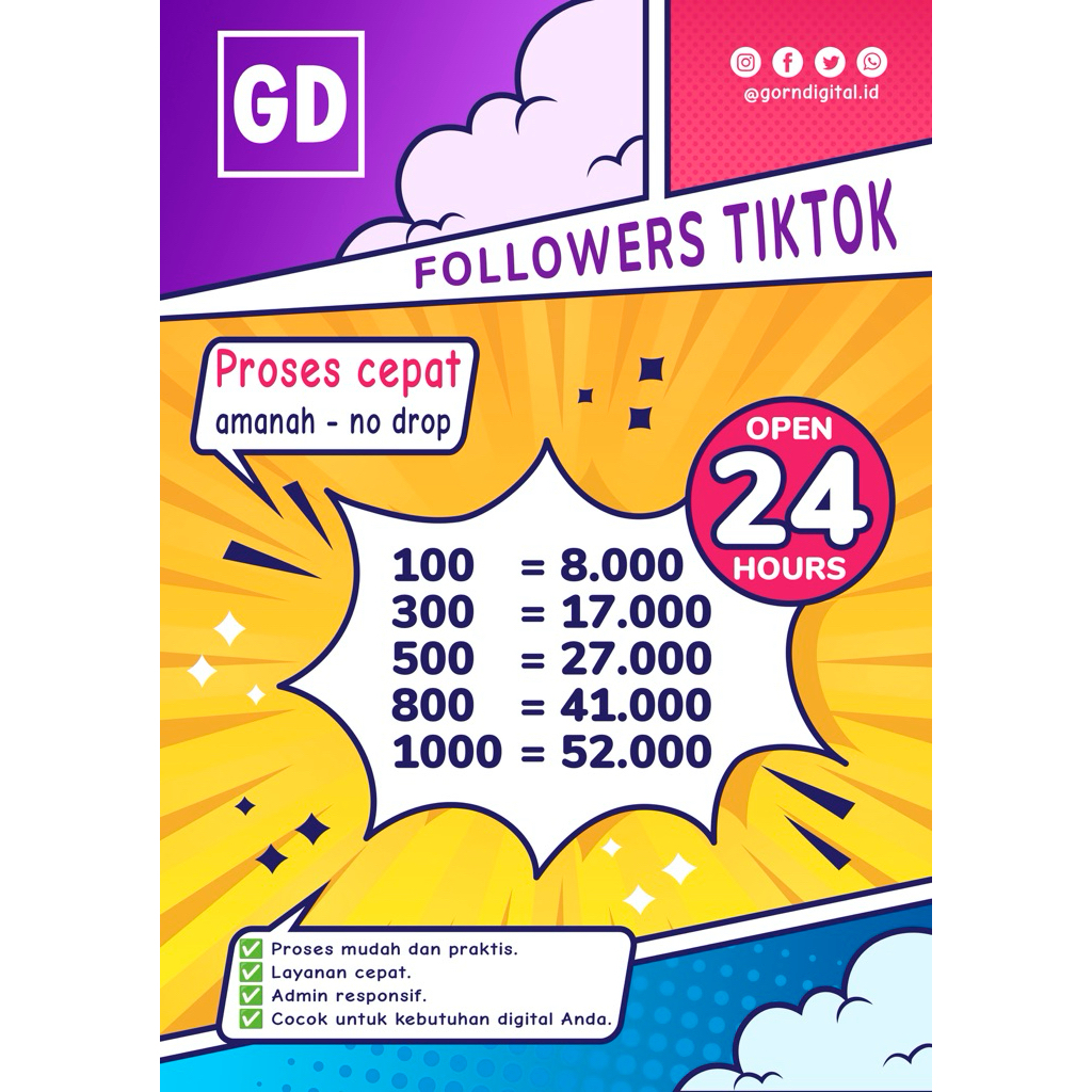 Followers TikTok | Jasa Tambah Followers TikTok | GORNdigital.id