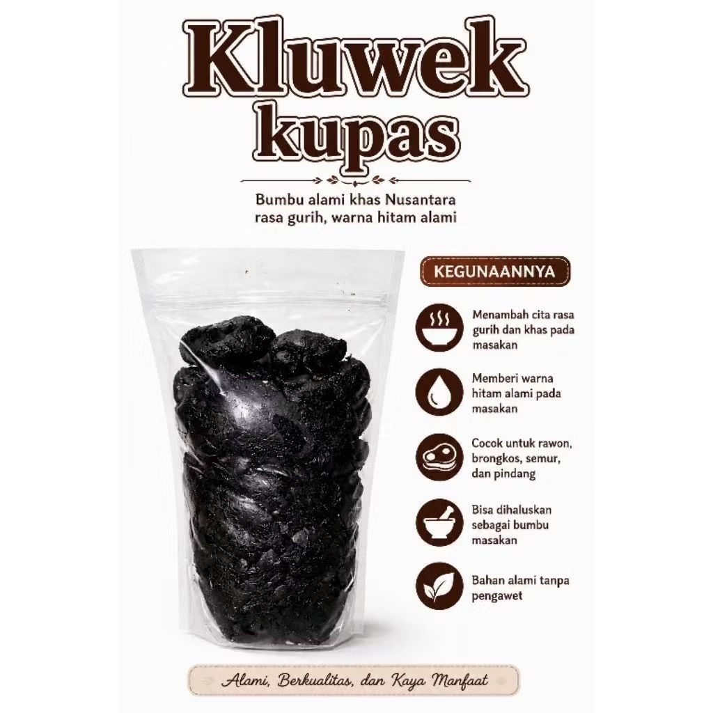 Kluwek Pucung Kupas Premium 1Kg-Praktis,Bersih,Siap Pakai