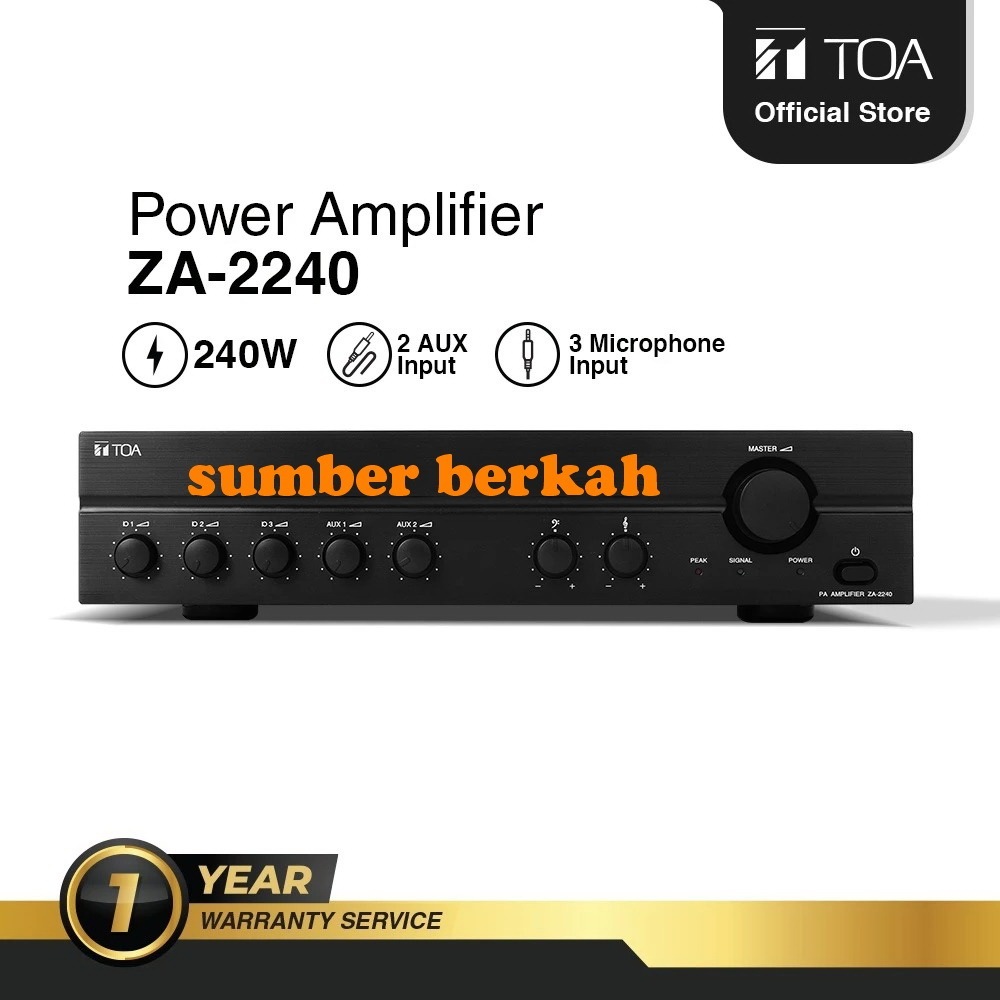 Ampli TOA ZA 2240 Power Amplifier 240 W Toa ZA2240