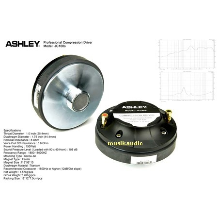 tweeter ashley jc160s / driver tweeter ashley jc 160s