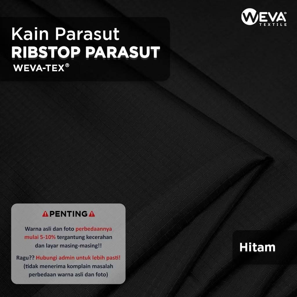 RIBSTOP PARASUT Hitam 2 Bahan Kain Ribstop Parasut Anti Air Kain Jaket Celana Dan Tas Ribstop Murah