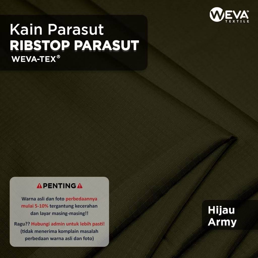 RIBSTOP PARASUT Army 9 Bahan Kain Ribstop Parasut Anti Air Kain Jaket Celana Dan Tas Ribstop Murah