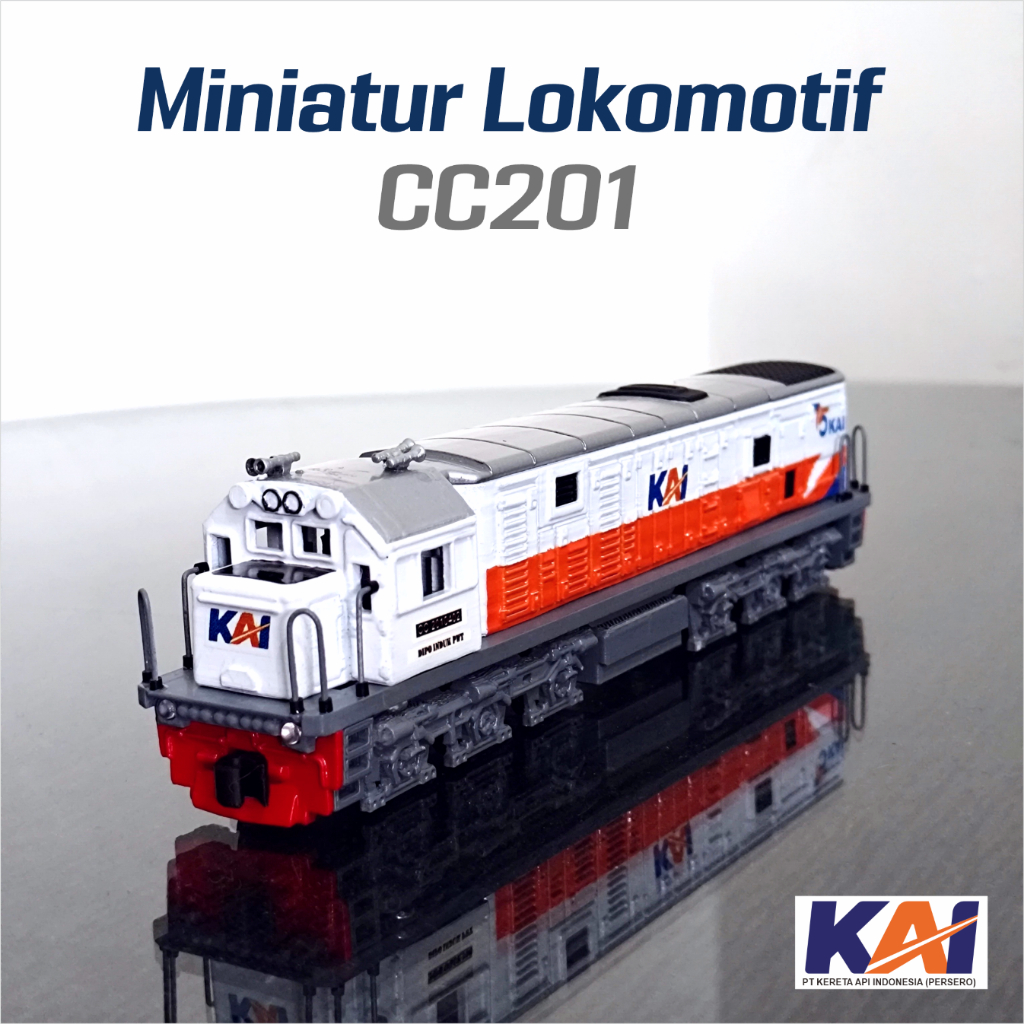miniatur lokomotif cc201 cc 201 - HO Scale livery Putih