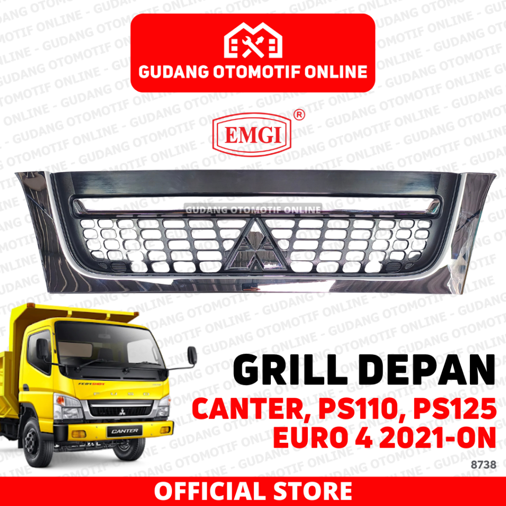 Grill Depan Canter PS110 PS125 Euro 4 2021 Ke Atas EMGI Original - Ram Rambang Front Grill 8738