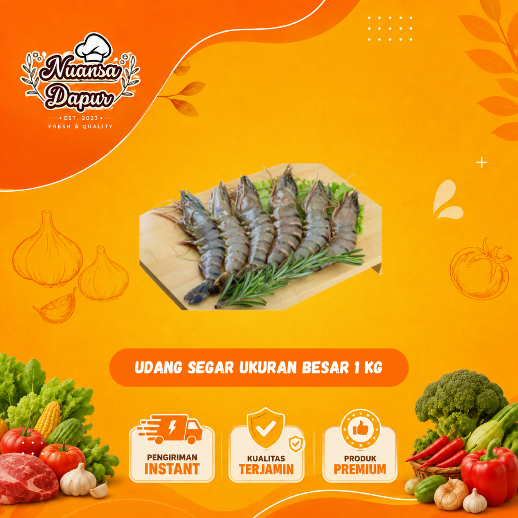 Udang Segar Ukuran Besar 1 kg