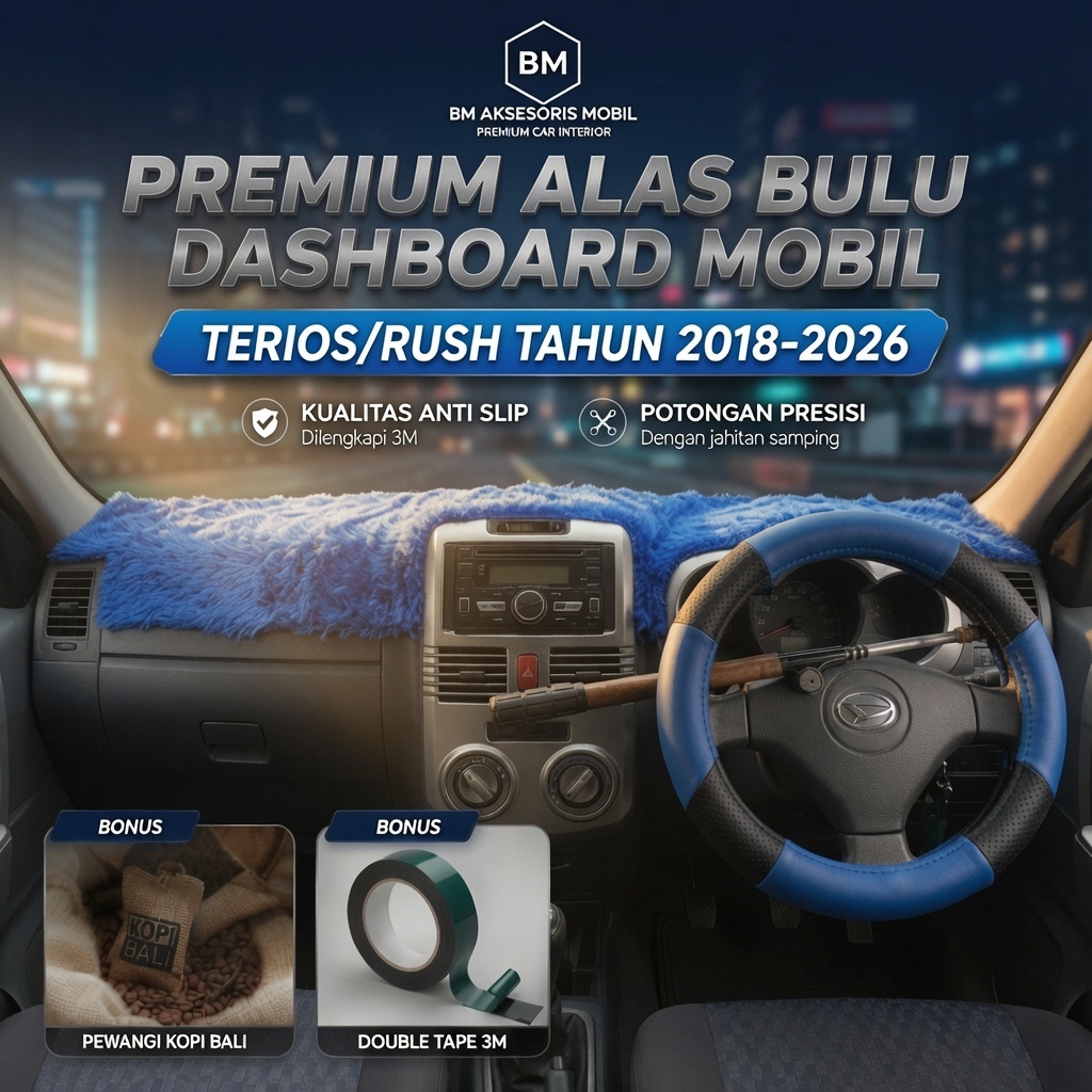 Terbaru Alas Dashboard Rush 2008-2017 Anti Slip Kualitas Terbaik