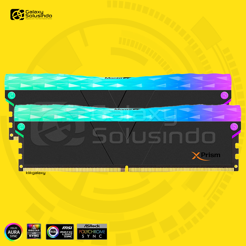 V-COLOR Manta XPrism RGB 32GB (2X16) DDR5 8000MHz CL36 - Silver TMXPL1680838SWK Memory Ram - GM