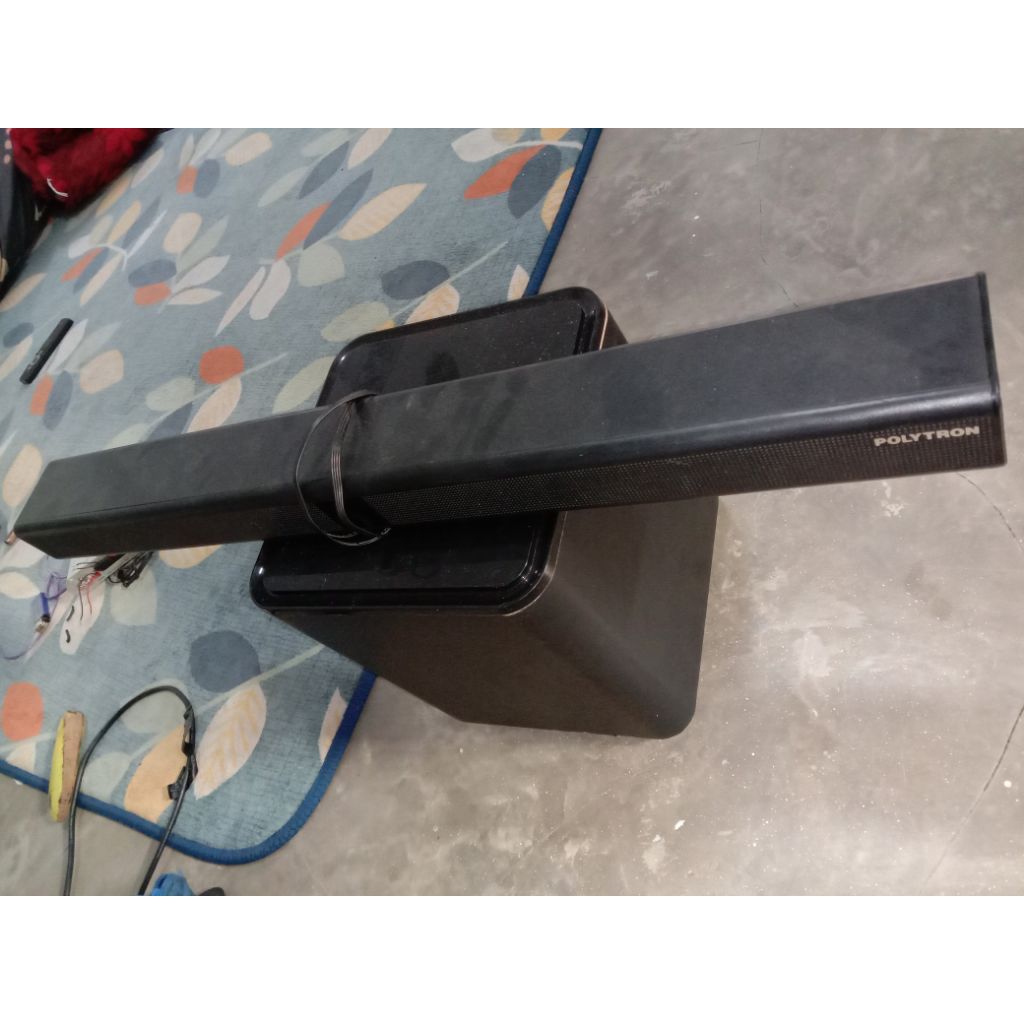 SOUNDBAR DAN SUBWOOFER POLYTRON + AMPLI MINI