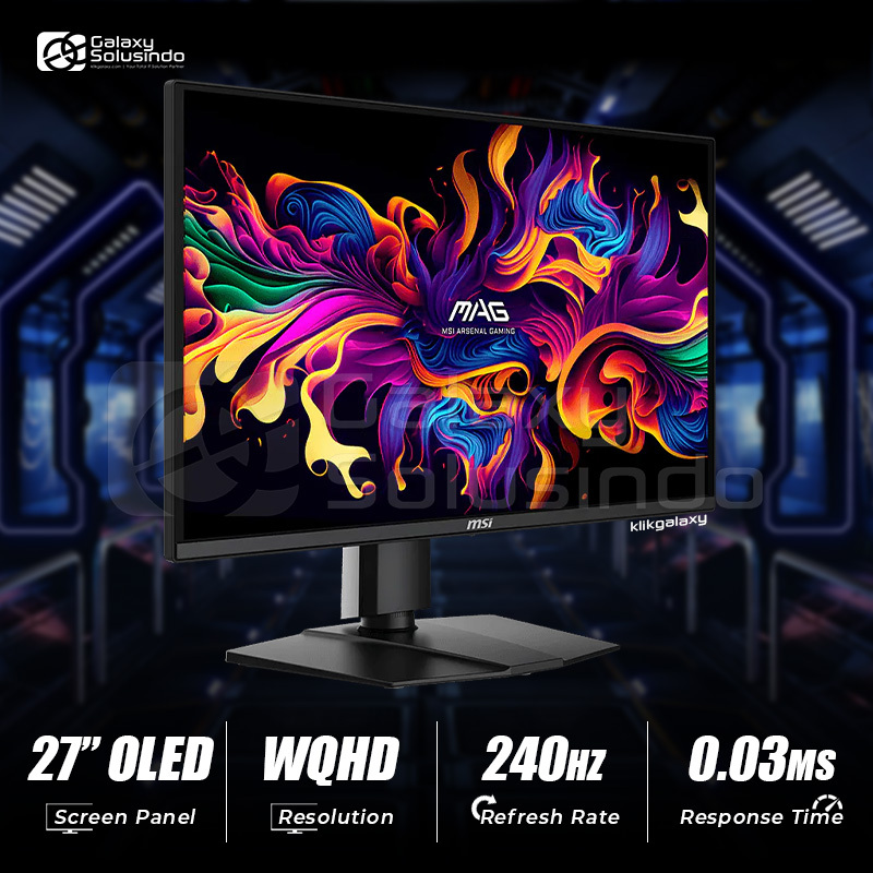 MSI MAG 272QP QD-OLED X24 27 Inch WQHD 240Hz 0.03ms Gaming Monitor - GW