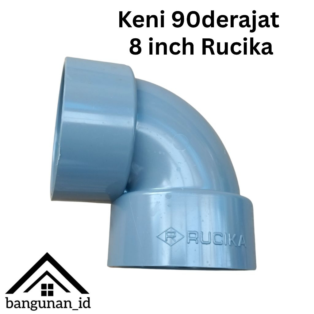 Knee Keni 8inch Rucika sambungan pipa paralon Keni Elbow Pipa Lurus Sambungan pralon peralon in Inch