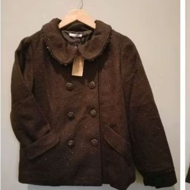 Axes Femme Brown Thick Jacket with Pockets
