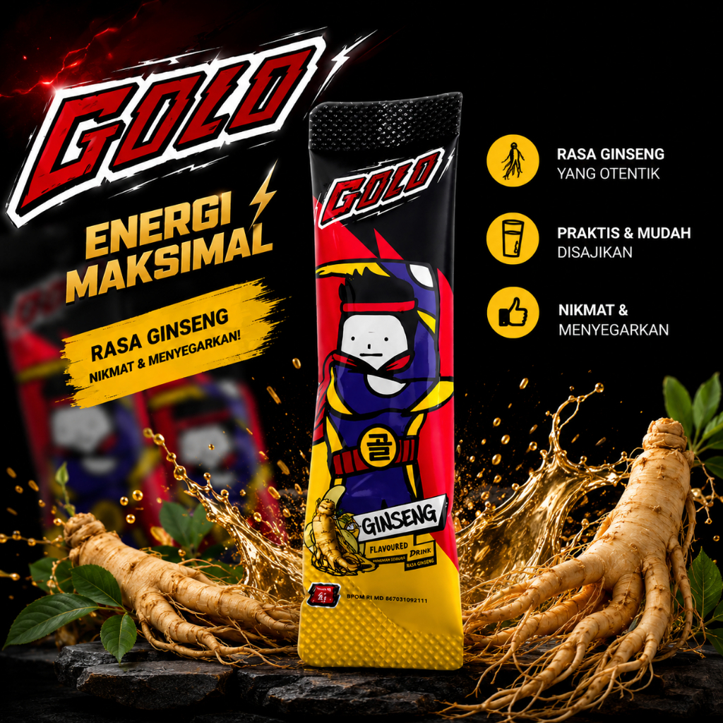 Golo Ginseng Serbuk Minuman Herbal Pria Original Premium Alami Ginseng Korea