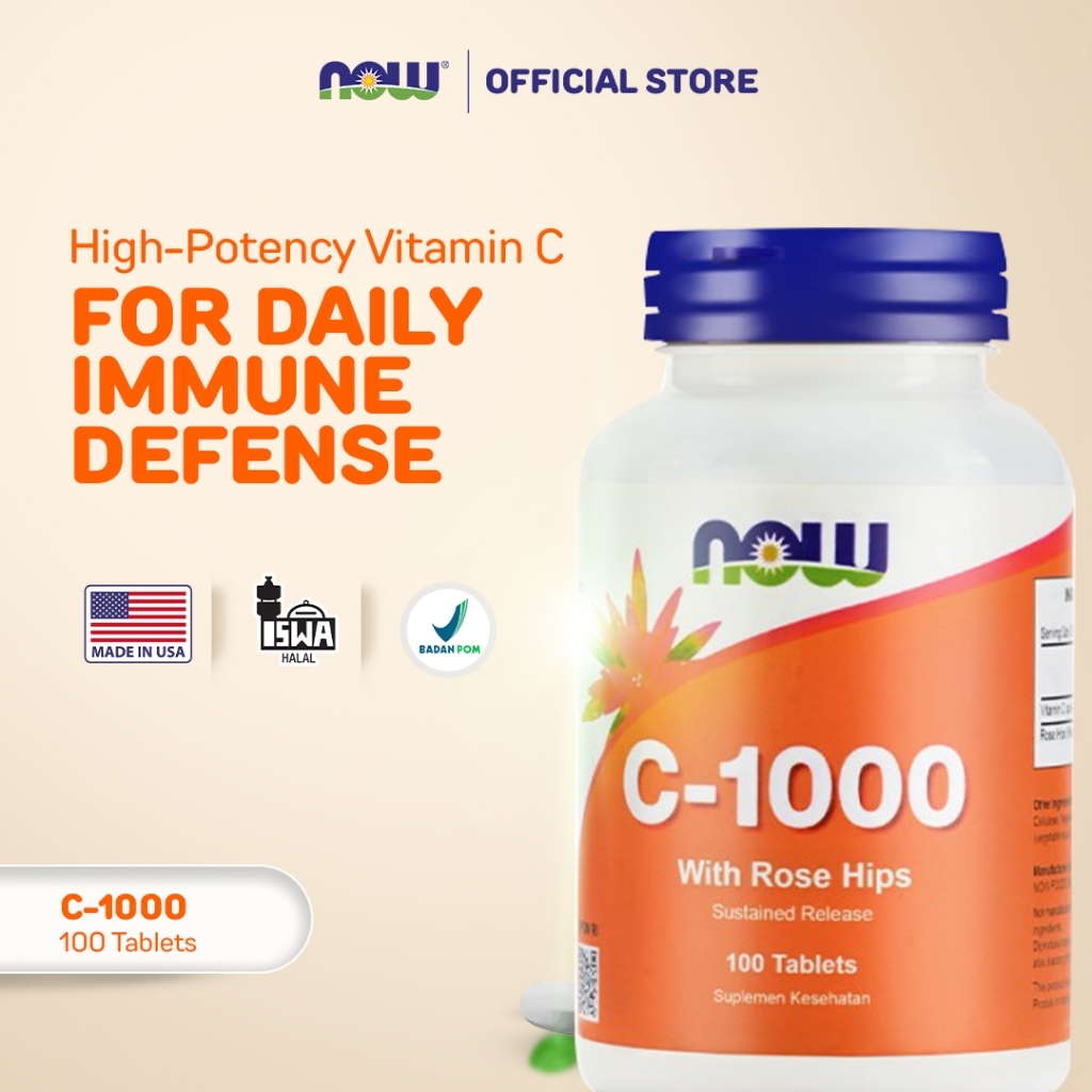 NOW Supplements, Vitamin C-1000, 100 Tablets