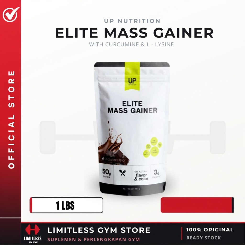 UP Nutrition ELITE MASS Gainer 1 Lbs 454 Gram Import - Susu Protein Gainer Untuk Bulking BPOM Origin
