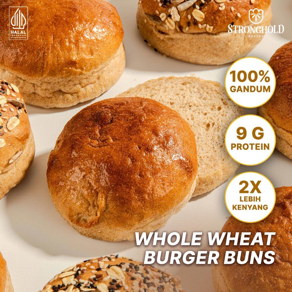 Roti Burger Gandum Vegan / Burger buns Stronghold bakery