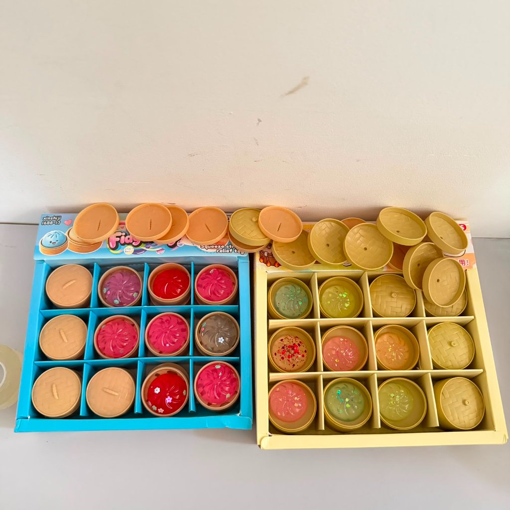 MAINAN VIRAL SQUISHY DUMPLING BOBA TOYS SMALL SIZE RAINBOW COLOR WARNA WARNI BUN SIOPAO SQUEEZY SLOW