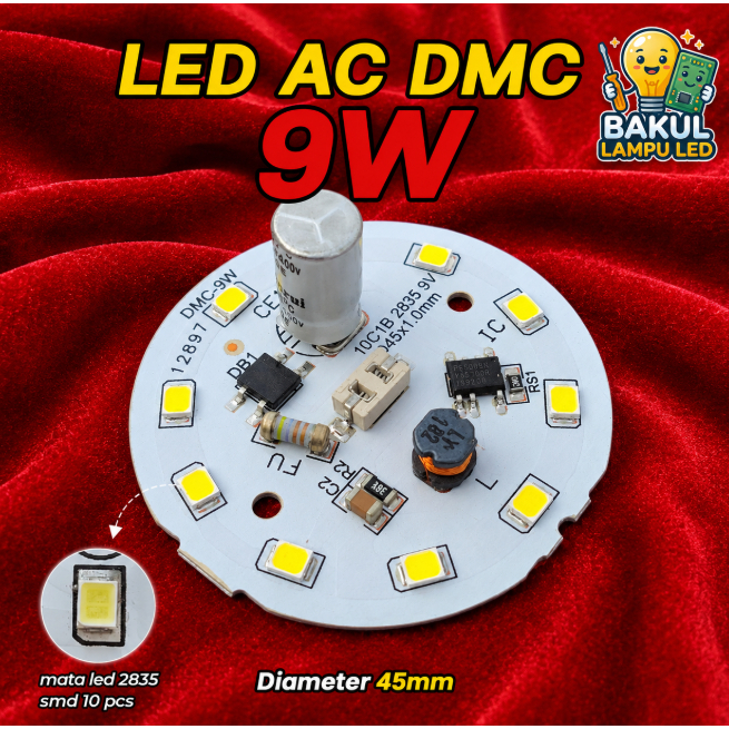 PCB LED AC (DMC) 9W ~Bakul_Lampu_Led~
