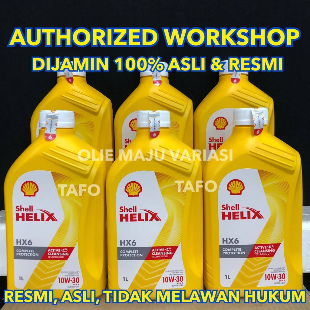 SHELL HX6 10W-30 1 LITER / SHELL HX-6 10W30 ASLI RESMI