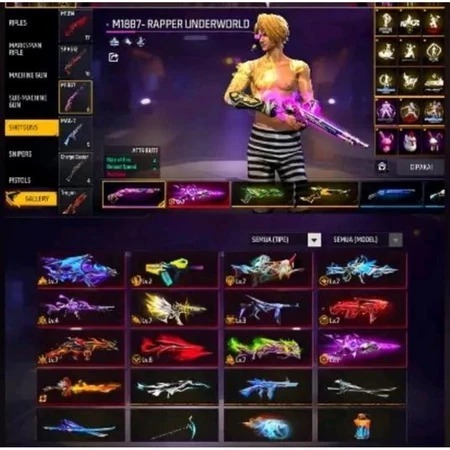 Mumer akun games fire free sultan lengkap