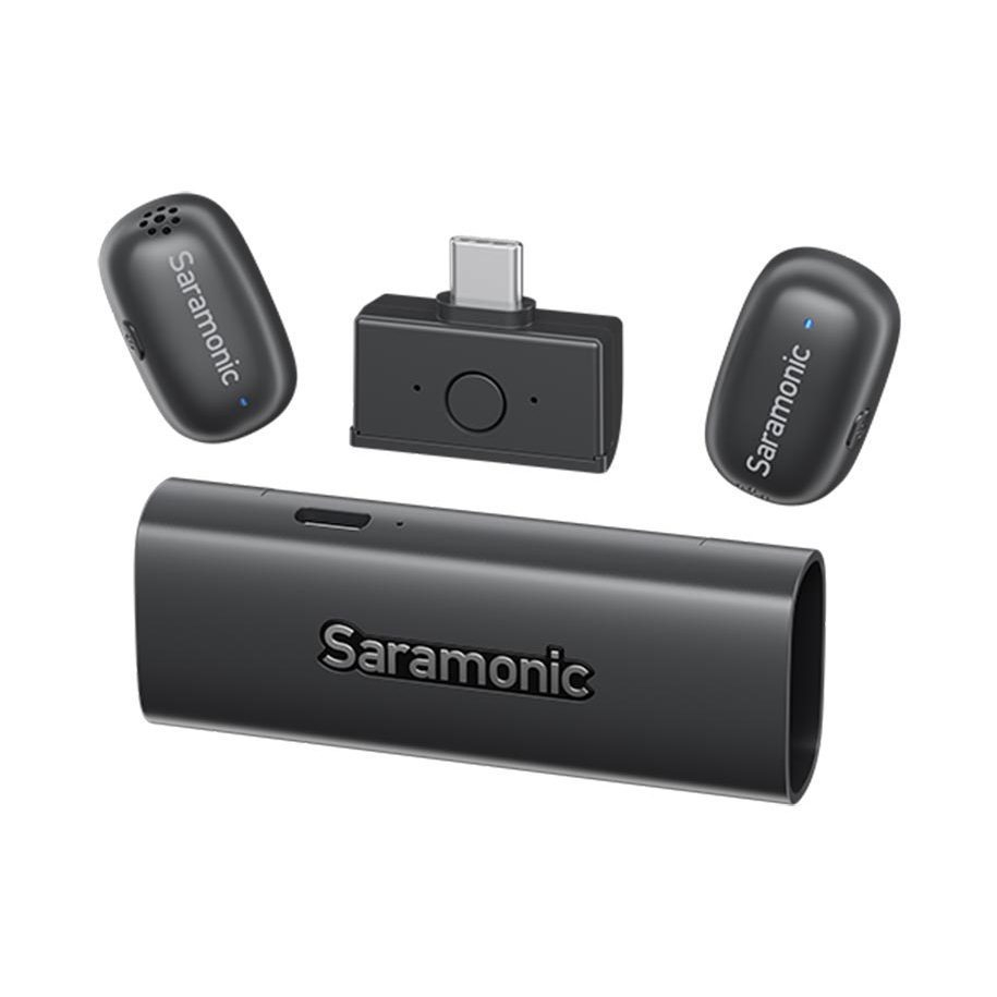 SARAMONIC AIR SE AI-Powered Clip-On & Handheld Dual Wireless Microphone for Smartphone HP Mic Wirele