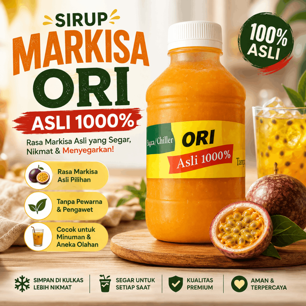 Sirup Markisa / Sirup Markisa Botol / Sirup Markisa ASLI 250ml