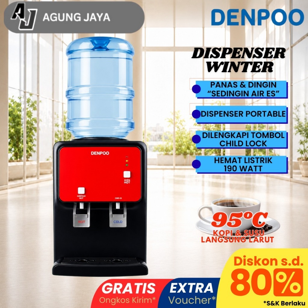 DISPENSER PORTABLE HOT & COLD DENPOO WINTER - DISPENSER PANAS DINGIN