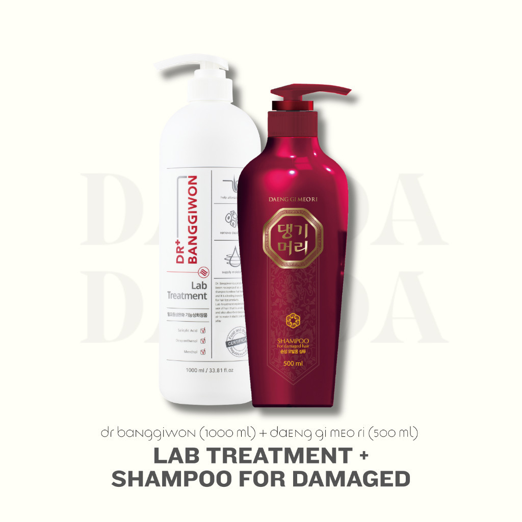 DAMOA - Shampoo For Damaged 500ml + Lab Treatment 1000ml - Shampoo rambut rusak - Shampo rambut berc
