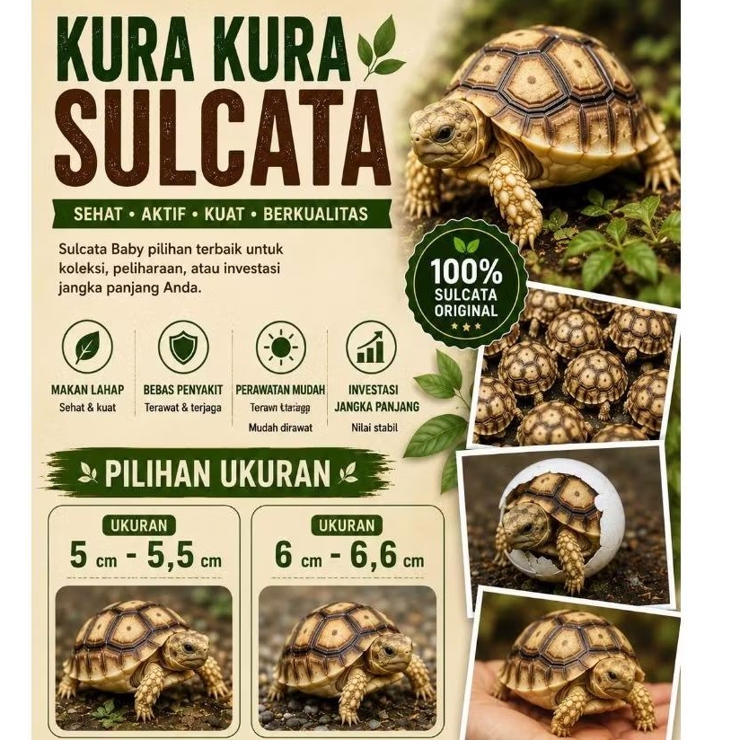 pelet baby sulcata torto