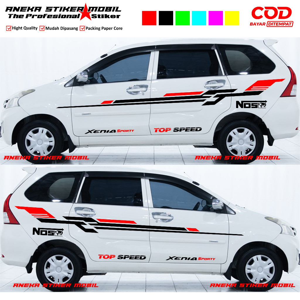Stiker Mobil Xenia Sporty Model Racing
