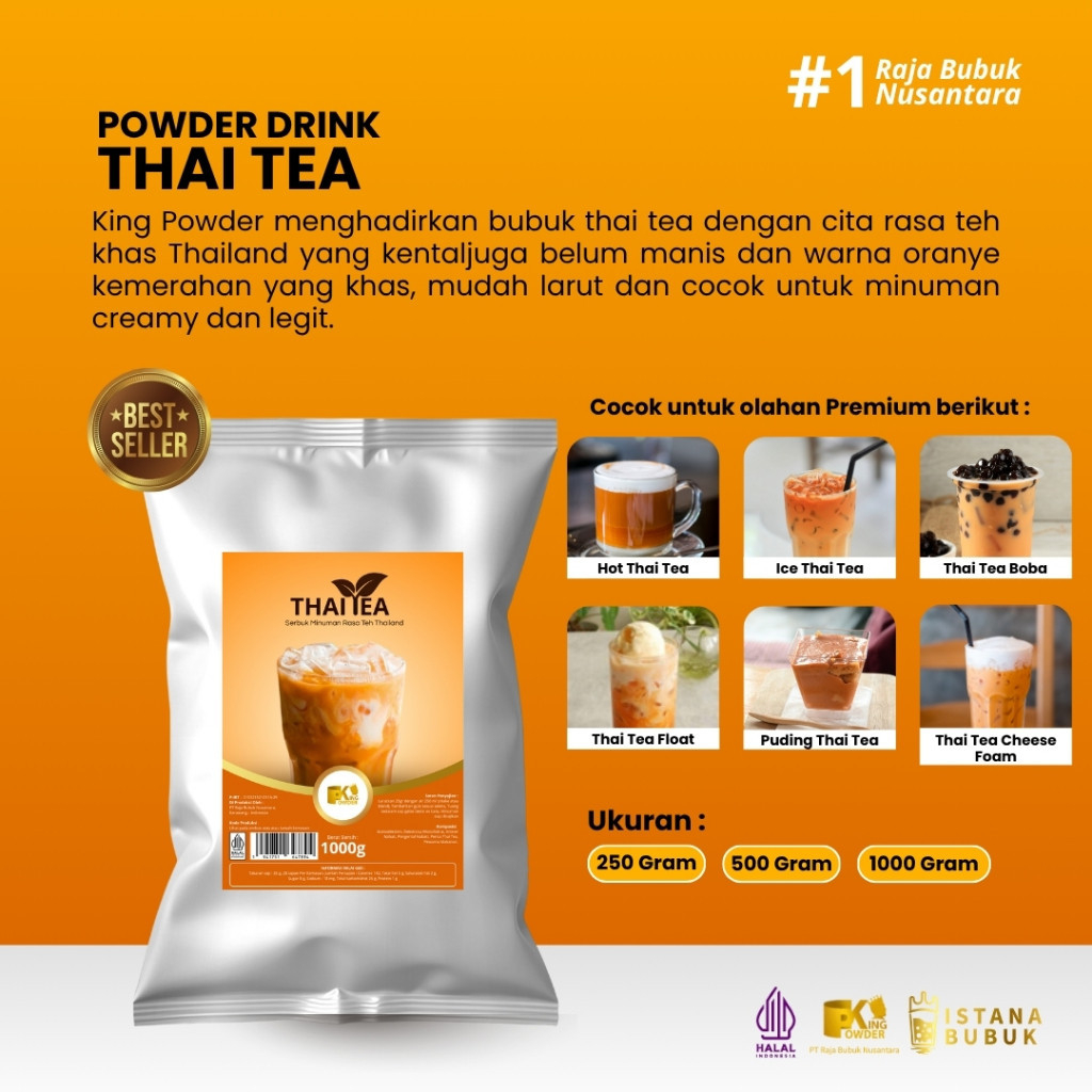 Bubuk Minuman Rasa Thai Tea 1Kg Thai Tea Powder Drink Bubuk Thai Tea Thai Tea Bubuk Powder Thai Tea