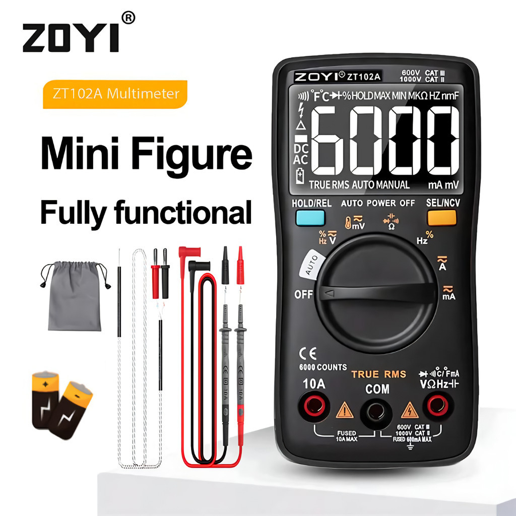 Multitester Multimeter ZOYI ZT102A Auto Digital Avometer