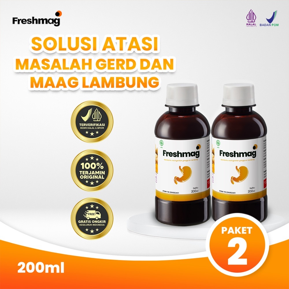FRESHMAG PAKET 2 BOTOL - Madu Freshmag Paket Sembuhkan Asam Lambung Gerd Maag Kronis Radang Lambung 