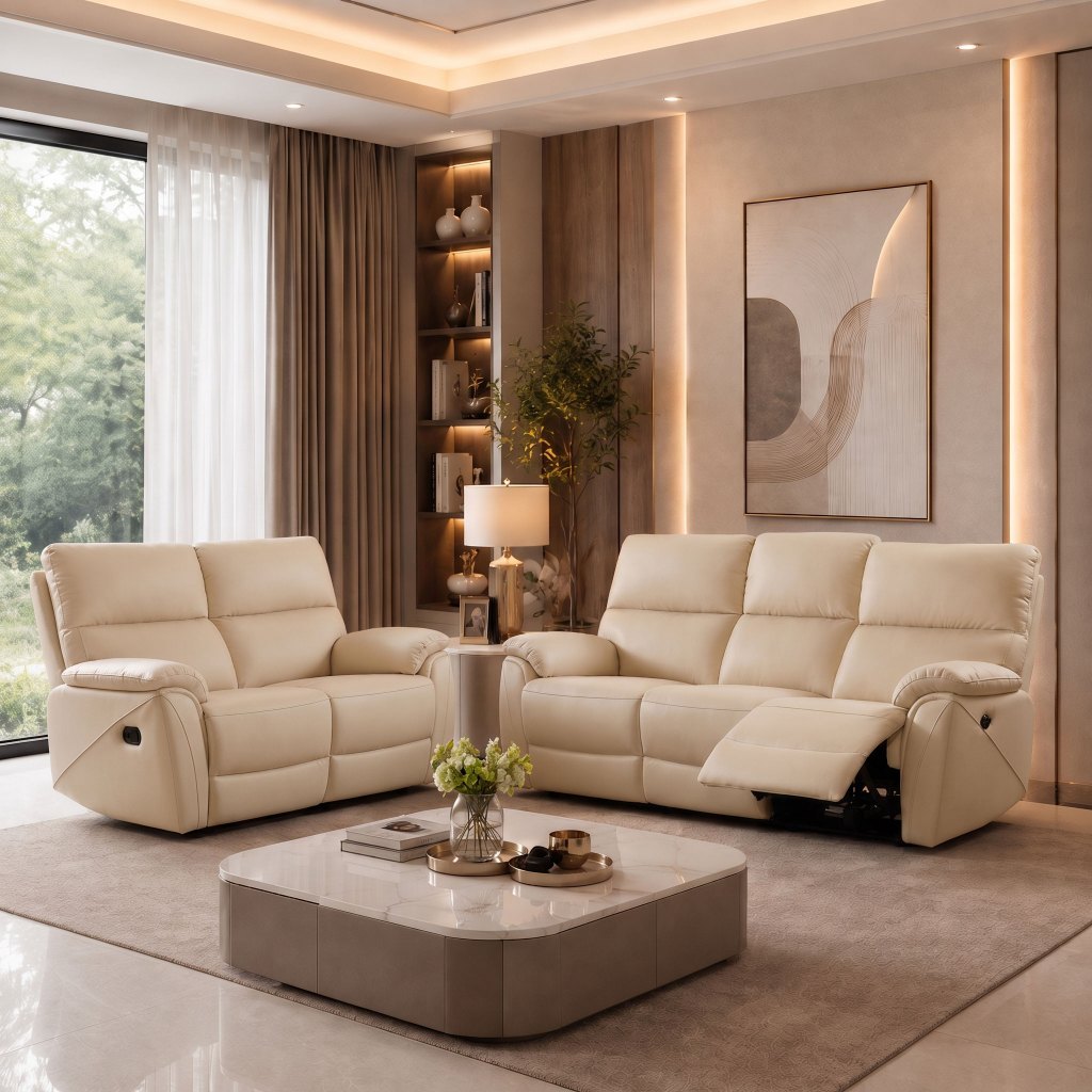 BARN Sofa Set (3 Seater Electric Recliner + 2 Seater Manual Recliner)/ Sofa Recliner/ Sofa Loveseat/
