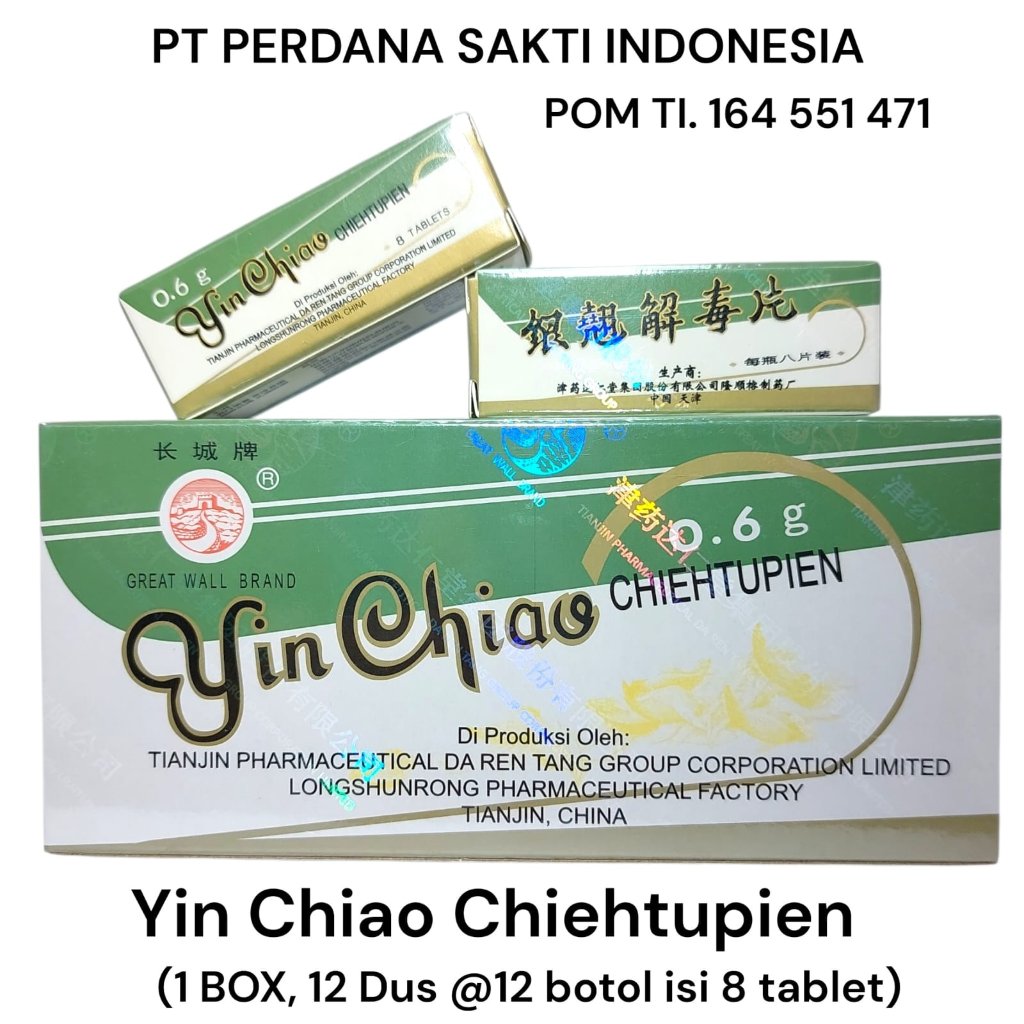 Tablet Yin Chiao Chiehtupien 0.6g 8 Tablets Great Wall Brand Tianjin China Chieh Tu Pien Perdana