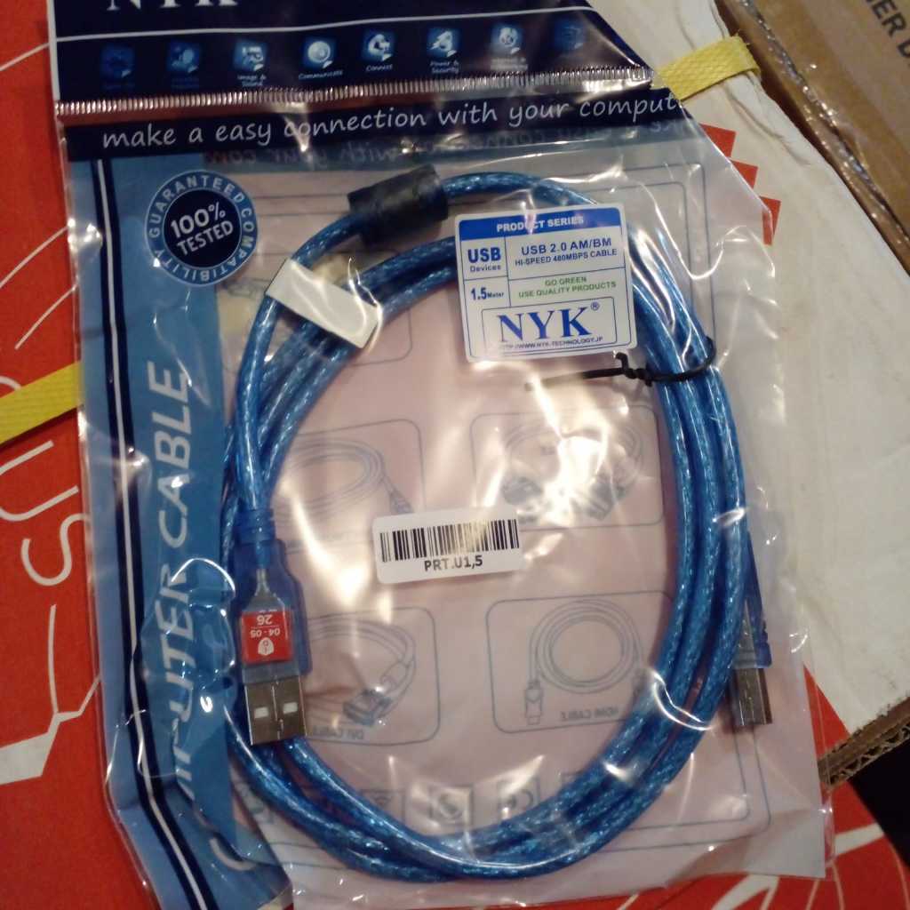 Kabel Printer USB 2.0 Panjang 1,5 Meter