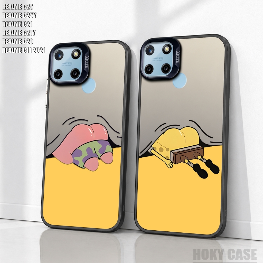 CASE REALME C25 C25Y C21 C21Y C20 C11 2021 - Motif SPONGEBOB - HYBRID IMD PLATE PREMIUM GLOSSY SO CO