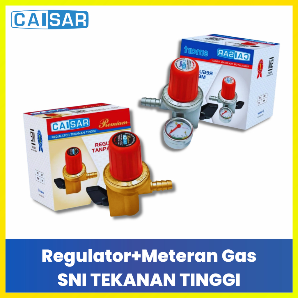 CAISAR Regulator Gas Tekanan Tinggi Meteran SNI Kompor Joss Premium Smart