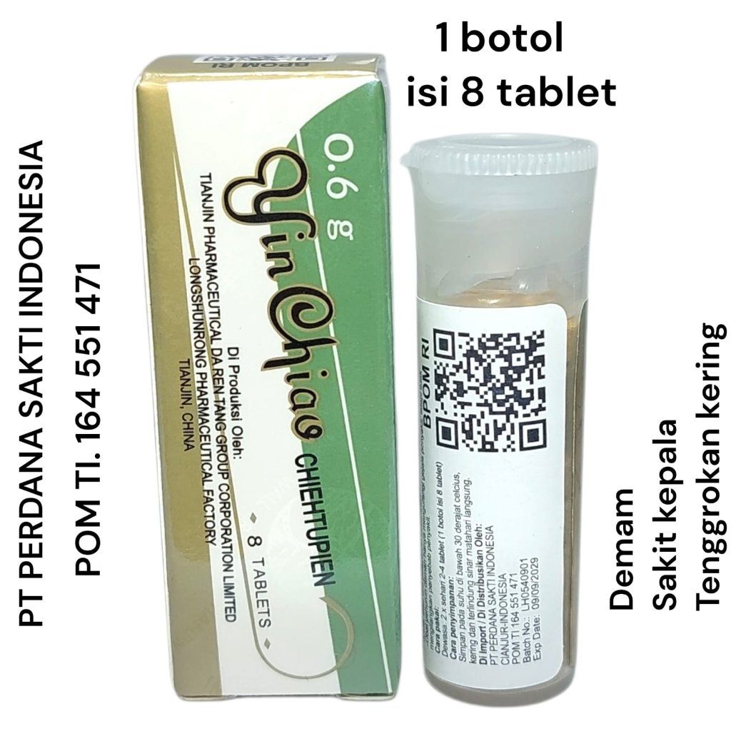 Tablet Yin Chiao Chiehtupien 0.6g 8 Tablets Great Wall Brand Tianjin China Chieh Tu Pien Perdana
