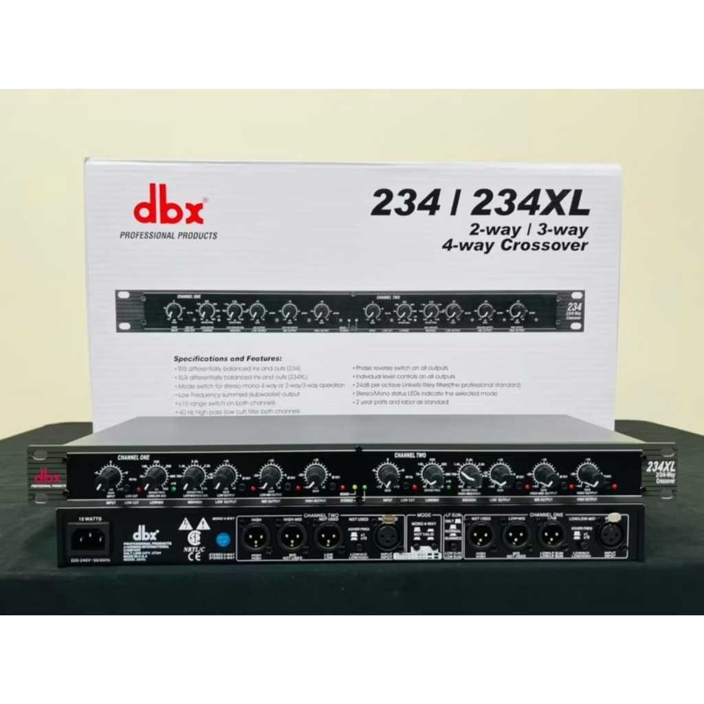 Crossover DBX 234XL - Desain Profesional, Output Subwoofer, Kontrol Level