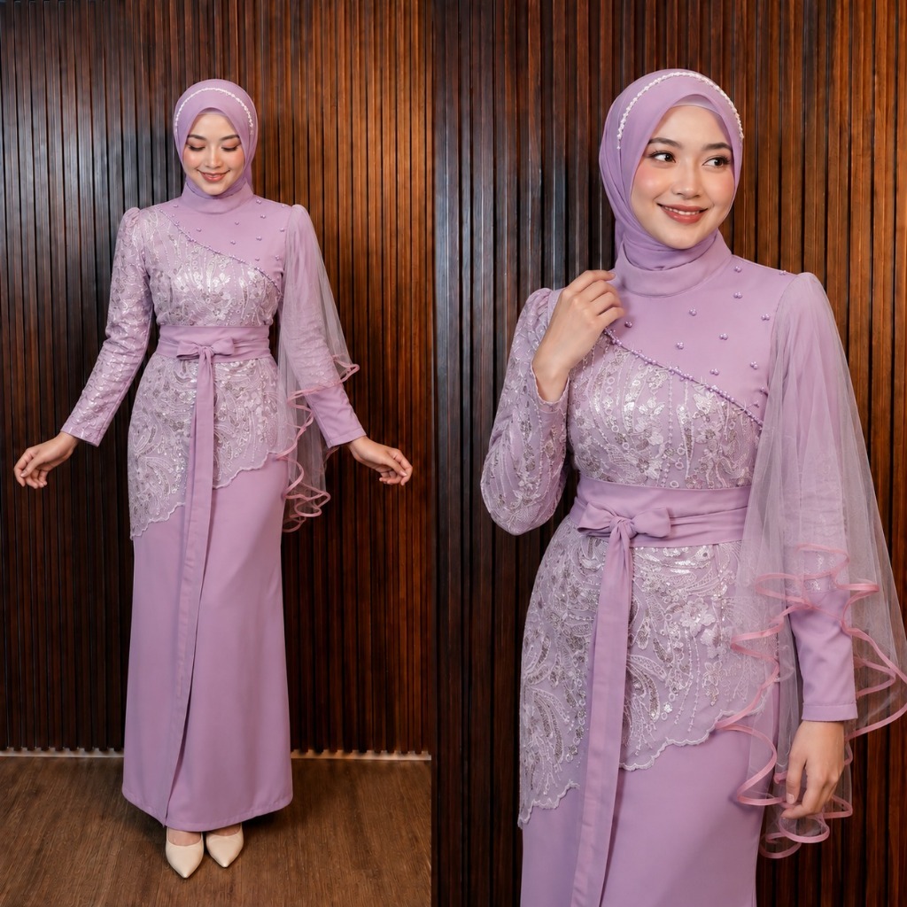 AFFIA SILK DRESS - DRESS KONDANGAN ATAU BRIDESMAID AFFIA DRESS SATIN MALAYSIAN