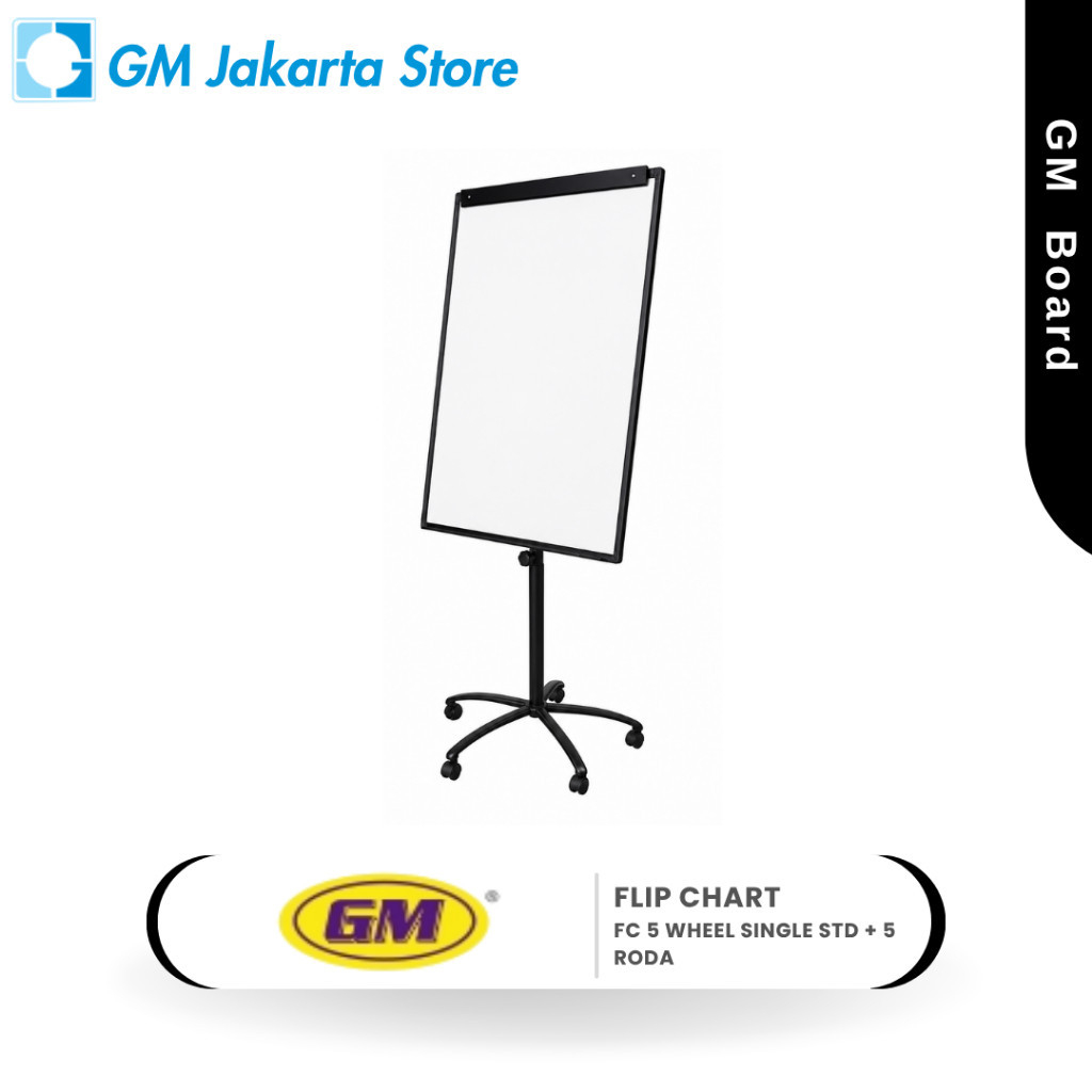 Flip Chart GM FC 5 WHEEL SINGLE STD + 5 RODA